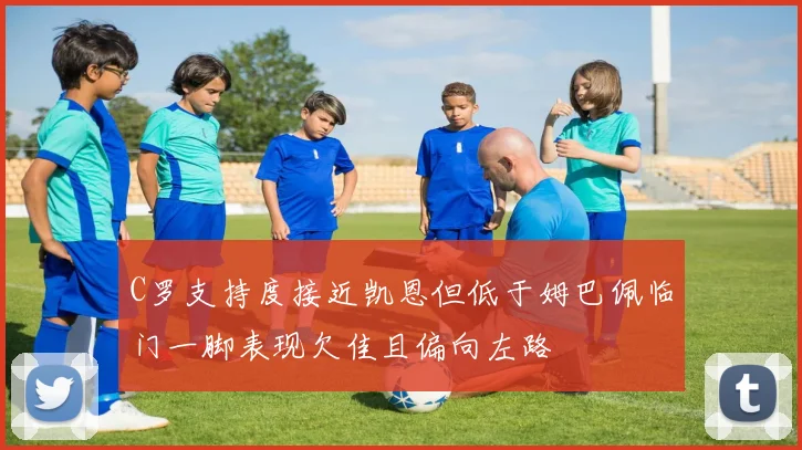C罗支持度接近凯恩但低于姆巴佩临门一脚表现欠佳且偏向左路